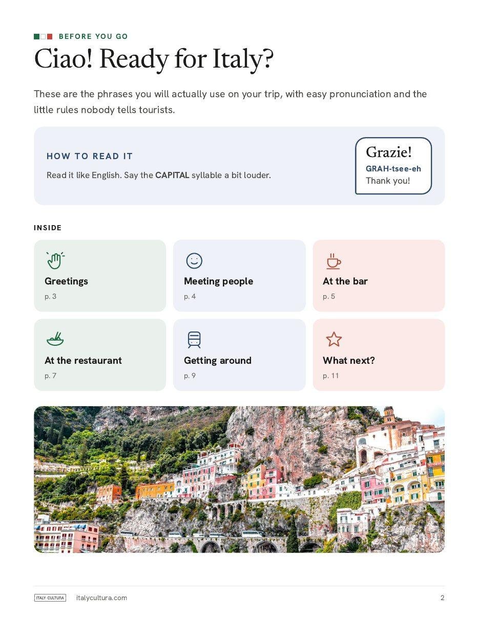 Guide page: greetings and polite words