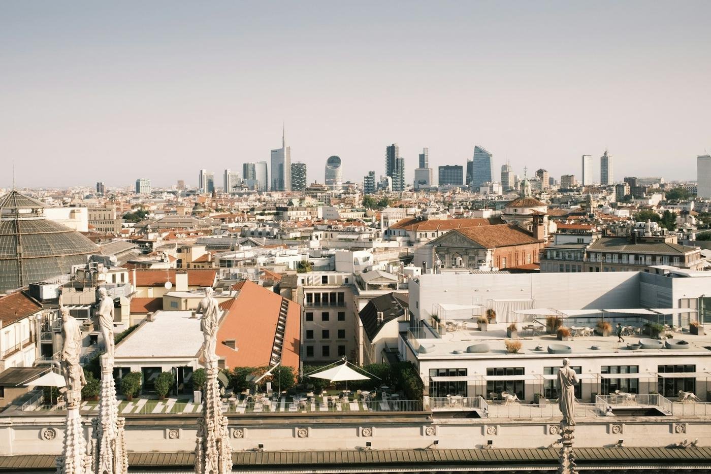 The Milan skyline with modern towers